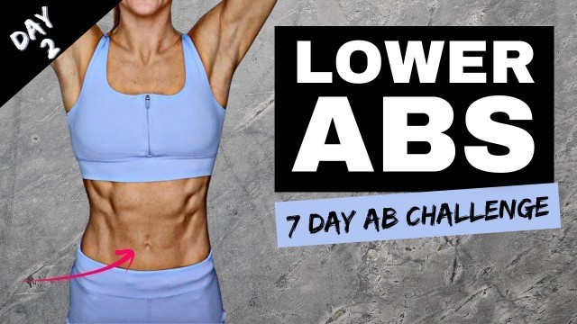 '5 MIN LOWER ABS WORKOUT | Tone Your Abs Fast -  7 Day Ab Challenge No Equipment'