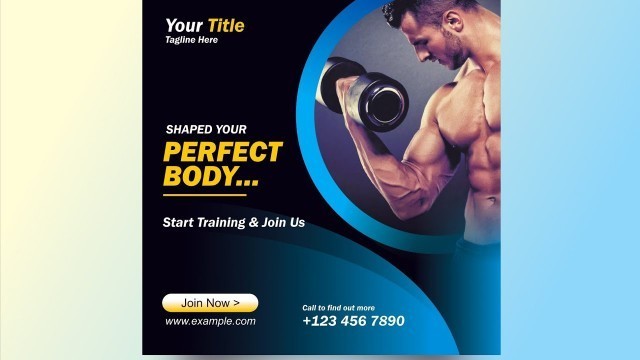 'How to make Fitness Banner design in CorelDraw.... Ani INFO'