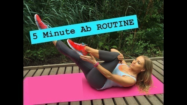 '5 Min Abs Workout - At Home Abdominal and Oblique Exercise Routine'