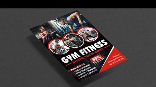 'How to make gym fitness flyer design in Coreldraw | amazing gym banner flex design 2021'