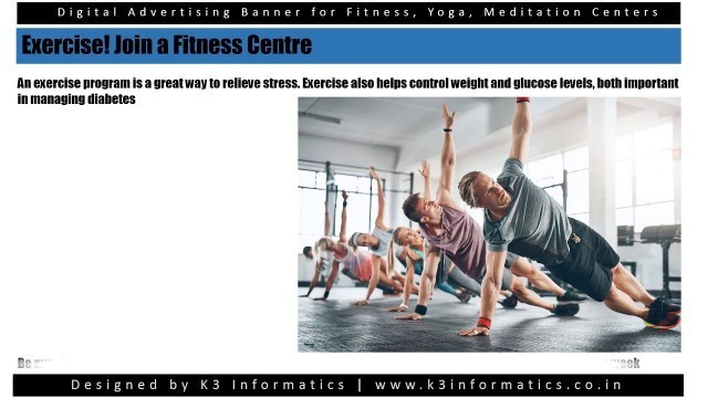 'K3   Digital Advertising Banner for Stress Management ( Join Fitness, Yoga , Meditation Centers )'