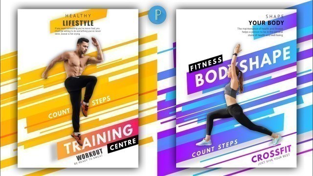 'Professional Fitness Poster or Banner Design on Android using PixelLab'