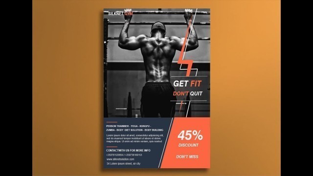 'how to design a fitness advertisement banner poster speed art with adobe photoshop'