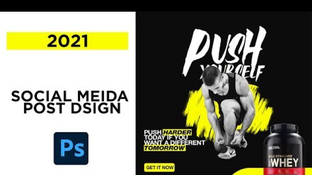 'Fitness Banner 2021 social media post color trend'