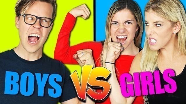 'Boys Vs Girls Workout Challenge! Rebecca Maddie Challenges'