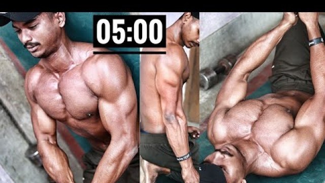 '5 MIN FULL CHEST & TRICEPS WORKOUT WITHOUT GYM'