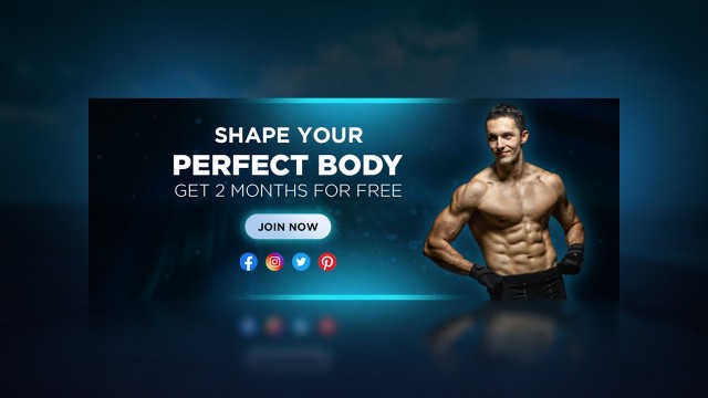 'Photoshop Tutorial - Professional Fitness Web Banner Design'