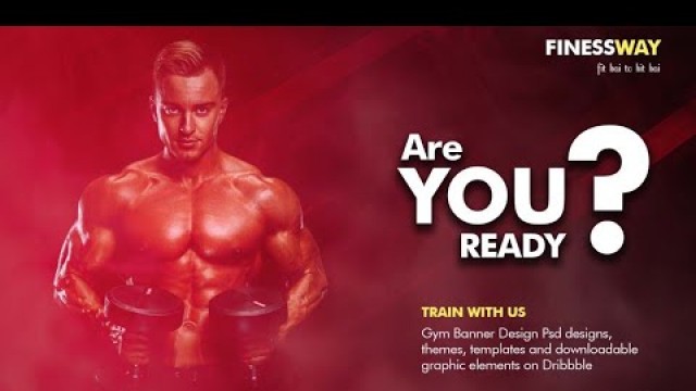 'Fitness Trainer or Gym Banner Design in Photoshop'