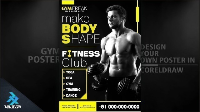 'How To Create Gym Poster | Design Gym Banner In Corel Draw | Fitness Banner | Coreldrawx4'