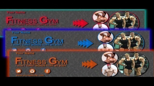 'How to Create Fitness Or GYM Web Banner,Channel Art Or Facbook Page Cover'