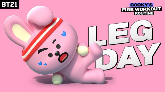 '[BT21] COOKY\'S LEG DAY ROUTINE: 5 MIN WORKOUT'