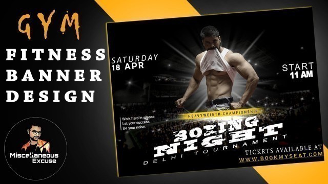 'Fitness banner design in photoshop (HINDI).'