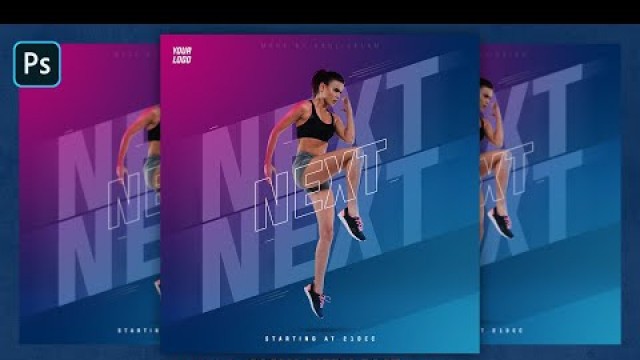 'Fitness Social media banner/Poster Design in photoshop CC| in Bangla'