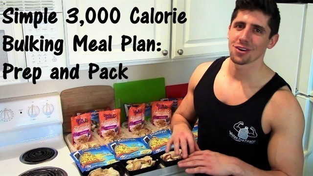 'Simple 3,000 Calorie Bulking Meal Plan: Prep and Pack'