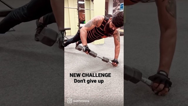 'Fitness challenge #dumblepushup dedicated #covid19 be #positive #reel'