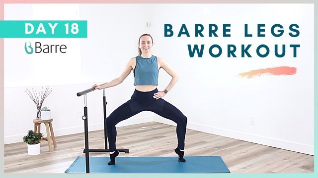 'DAY 18 Barre Workout Challenge // 10 min. Barre Workout For Strong Legs, Butt and Thigh'