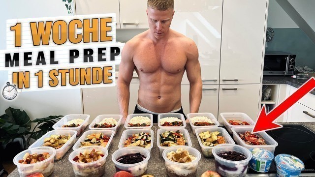 'Meal Prep für eine komplette Woche (Nur 1 Stunde kochen)'