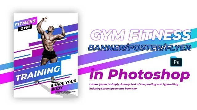 'Fitness Gym Promo Banner/Flyer/Poster - Design in Photoshop | Photoshop Tutorial E02 | Inovatrix Guy'