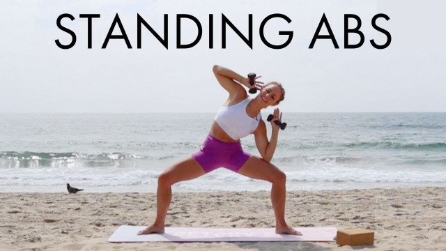 '15 Min Standing Barre Abs Workout (Intense & No Equipment)'