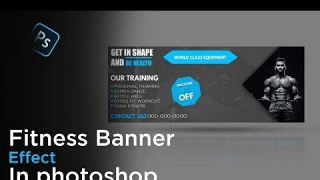 'Fitness banner design in photoshop | pix creation'