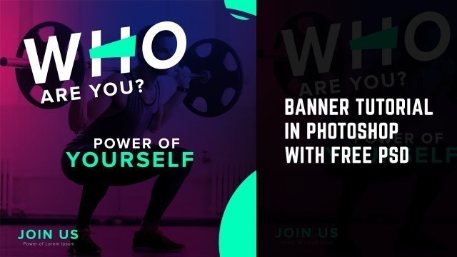 'Fitness Trainer or Gym Banner Design in Photoshop #GYM banner | Free PSD'