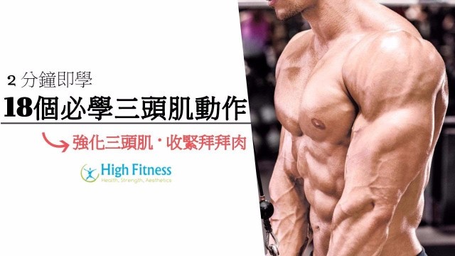 '【強化三頭肌 · 收緊拜拜肉】 你要鍛鍊的18個三頭肌動作 - 私人健身教練Francis Lam 私人健身中心High Fitness 健身教學'