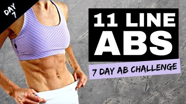 '5 MIN 11 LINE ABS WORKOUT | Entire Core No Equipment  - 7 Day Ab Challenge'