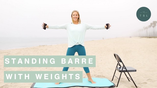 'Standing Barre Workout with Weights'