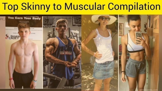 '2020 Skinny To Muscular Body Transformations, weight gain time lapse compilation, crazy results'