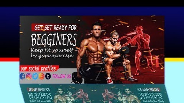 'How to Design Gym Banner for Social Media in Photoshop//flyer design in photoshop//poster design//'