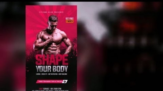 'Social Media Banner Design | Fitness Gym Banner Design in Photoshop cc | Gym Banner Design Tutorial!'